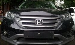 1 229 р. Сетка на бампер (2.0) Russtal (черная)  Honda CR-V  RM1,RM3,RM4 (2012-2015). Увеличить фотографию 4