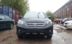 2 059 р. Сетка на бампер (2.4) Russtal (хром) Honda CR-V RM1,RM3,RM4 дорестайлинг (2012-2015). Увеличить фотографию 3