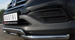 14 999 р. Защита переднего бампера (2 трубыØ63 и 42 мм, нержавейка) Russtal  Honda CR-V  RM1,RM3,RM4 (2012-2015). Увеличить фотографию 3