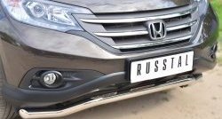 13 549 р. Защита переднего бампера (Ø63 мм волна, нержавейка, 2.4) Russtal  Honda CR-V  RM1,RM3,RM4 (2012-2015). Увеличить фотографию 2