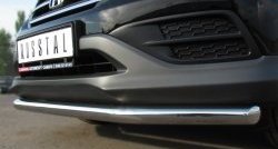 12 499 р. Одинарная защита переднего бампера диаметром 63 мм Russtal Honda CR-V RM1,RM3,RM4 дорестайлинг (2012-2015). Увеличить фотографию 3