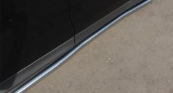 14 849 р. Защита порогов из круглой трубы диаметром 63 мм Russtal  Honda CR-V  RM1,RM3,RM4 (2012-2015) (Защита порогов с со скосами на торцах (вариант 1)). Увеличить фотографию 2