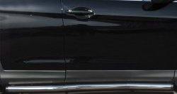 14 849 р. Защита порогов из круглой трубы диаметром 63 мм Russtal  Honda CR-V  RM1,RM3,RM4 (2012-2015) (Защита порогов с со скосами на торцах (вариант 1)). Увеличить фотографию 5