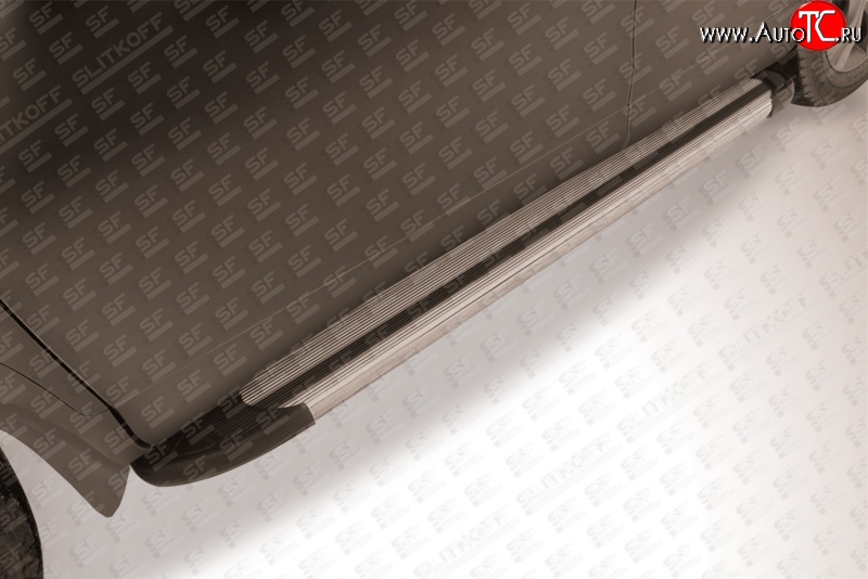 10 699 р. Алюминиевые пороги Slitkoff Luxe Silver Honda CR-V RM1,RM3,RM4 дорестайлинг (2012-2015)