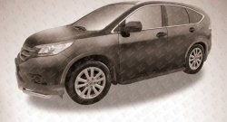 13 799 р. Алюминиевые пороги Slitkoff Optima Black  Honda CR-V  RM1,RM3,RM4 (2012-2015). Увеличить фотографию 2