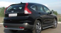 14 899 р. Одинарная защита заднего бампера из трубы диаметром 63 мм SLITKOFF  Honda CR-V  RM1,RM3,RM4 (2012-2015) дорестайлинг. Увеличить фотографию 4