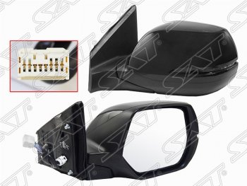 6 999 р. Левое боковое зеркало заднего вида SAT (обогрев, поворот, 7 контактов)  Honda CR-V  RM1,RM3,RM4 (2012-2018) (Неокрашенное). Увеличить фотографию 1