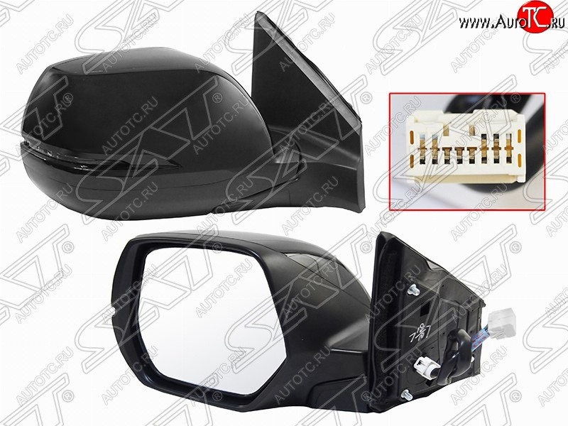 6 999 р. Правое боковое зеркало заднего вида SAT (обогрев, поворот, 7 контактов)  Honda CR-V  RM1,RM3,RM4 (2012-2018) (Неокрашенное)