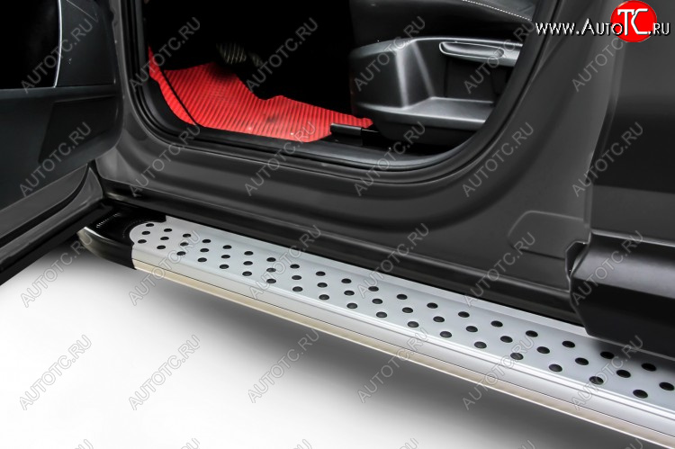 19 749 р. Пороги алюминиевые Slitkoff  Honda CR-V  RM1,RM3,RM4 (2012-2015) (Standart Silver)