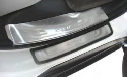 Накладки на порожки автомобиля СТ Honda CR-V RM1,RM3,RM4 дорестайлинг (2012-2015)