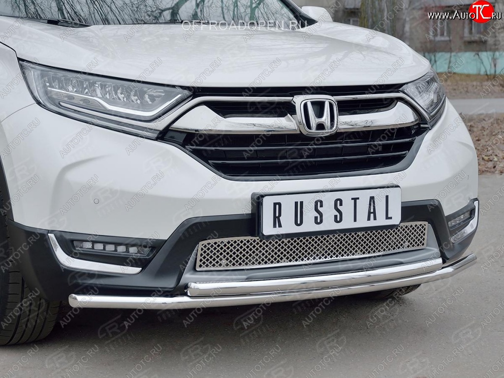 1799р Решетка радиатора Russtal лист Honda CR-V RW,RT Неокрашенная купить