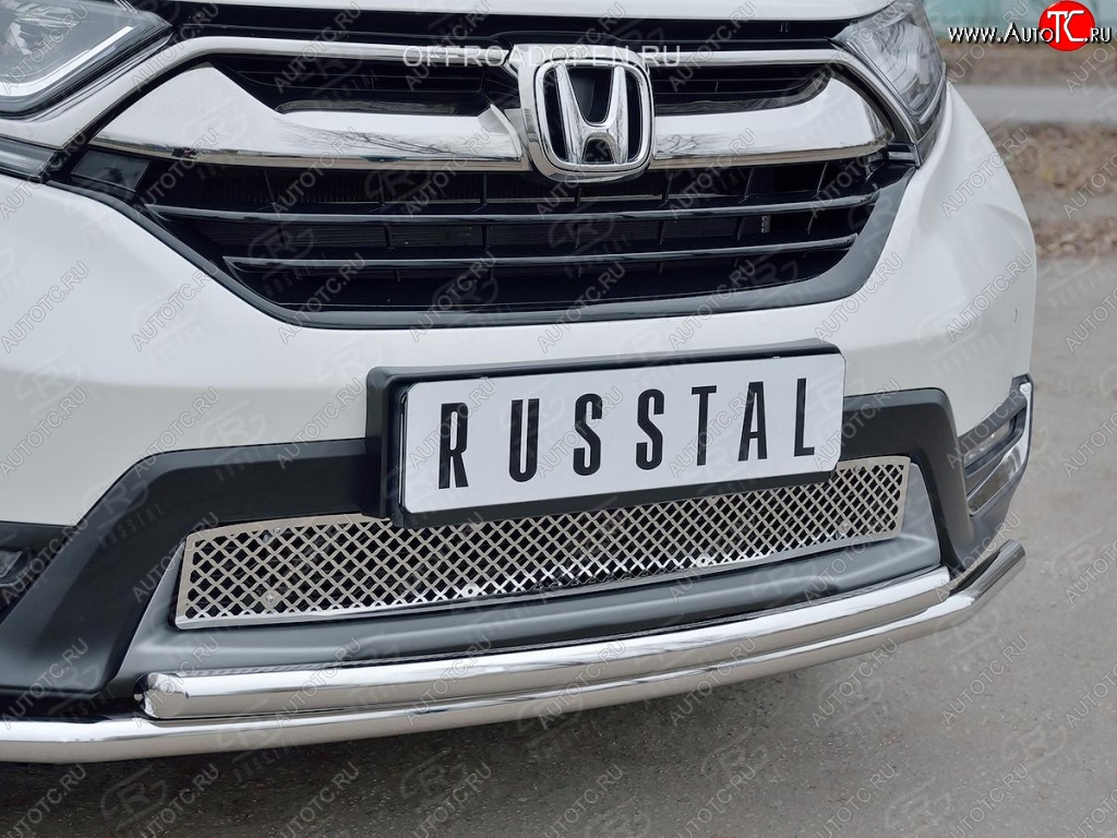 1 799 р. Решетка радиатора Russtal (лист)  Honda CR-V  RW,RT (2016-2020) (Неокрашенная)