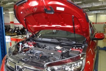 2 049 р. Упоры капота Russtal Honda CR-V RW,RT дорестайлинг (2016-2020). Увеличить фотографию 1