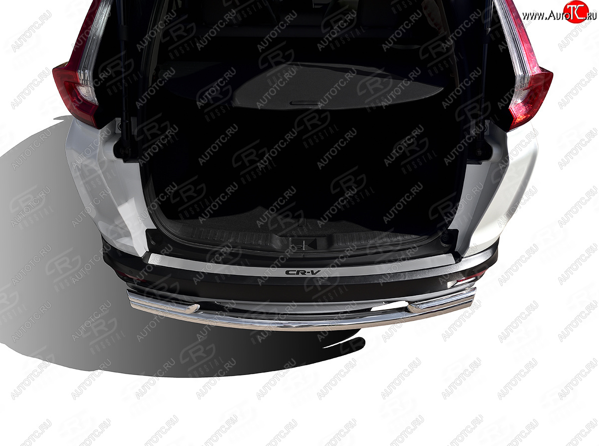 3 299 р. Защитная накладка заднего бампера Russtal (надпись)  Honda CR-V  RW,RT (2016-2020)