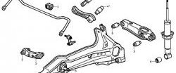 879 р. Полиуретановый сайлентблок верхнего поперечного рычага задней подвески Точка Опоры Honda Orthia (1996-1998). Увеличить фотографию 2