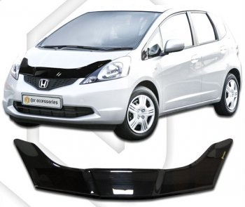 Дефлектор капота CA-Plastic Honda (Хонда) Fit (Фит)  GE (2007-2010) GE дорестайлинг