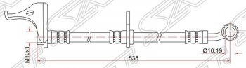 989 р. Тормозной шланг передний SAT (правый) Honda Insight 2 ZE2 рестайлинг (2011-2014). Увеличить фотографию 1