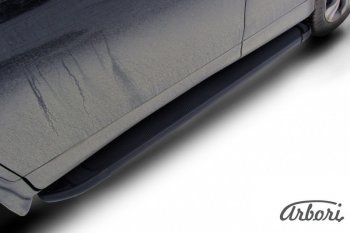 11 609 р. Порожки для ног Arbori Optima Black Honda CR-V RM1,RM3,RM4 дорестайлинг (2012-2015). Увеличить фотографию 2