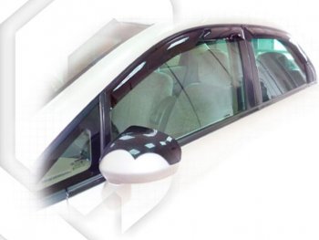 2 079 р. Дефлектора окон CA-Plastic Honda Fit Aria GD рестайлинг седан (2005-2009) (Classic полупрозрачный). Увеличить фотографию 1