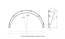 Универсальные накладки на колёсные арки Hyundai Solaris RB дорестайлинг седан  (2010-2014) RA (вылет 120 мм, комплект 4 шт.). (Поверхность глянец (под окраску))Цена: 3 449 р.. Увеличить фотографию 1