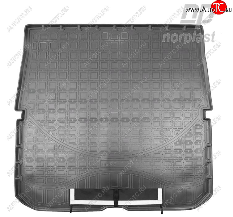 3 099 р. Коврик багажника Norplast (7 мест, сложенный 3 ряд) Honda Pilot YF6 рестайлинг (2018-2024) (Черный с погрузочным ковриком (фартуком))