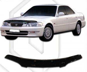 1 799 р. Дефлектор капота CA-Plastic  Honda Saber  1 (1995-1998) (Classic черный, Без надписи). Увеличить фотографию 1