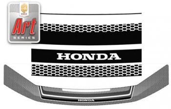 2 399 р. Дефлектор капота RK CA-Plastic  Honda StepWagon  4 RK (2009-2012) (Серия Art графит). Увеличить фотографию 1