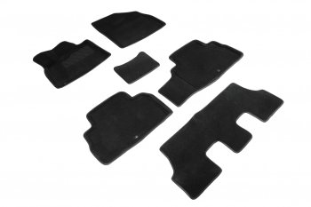 4 999 р. Коврики в салон SEINTEX 3D ВОРС (комплект)  Hyundai Palisade  LX2 (2018-2022) (Цвет: черный). Увеличить фотографию 1