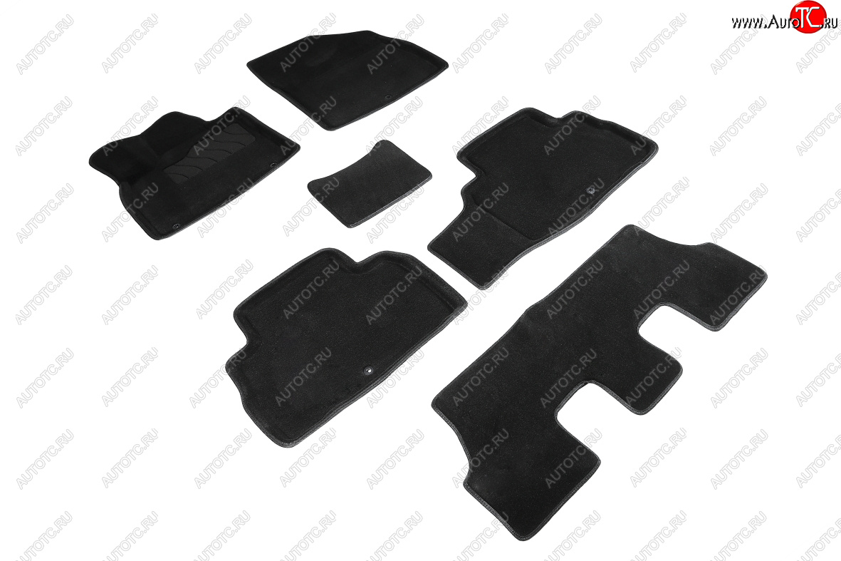 4 999 р. Коврики в салон SEINTEX 3D ВОРС (комплект)  Hyundai Palisade  LX2 (2018-2022) (Цвет: черный)