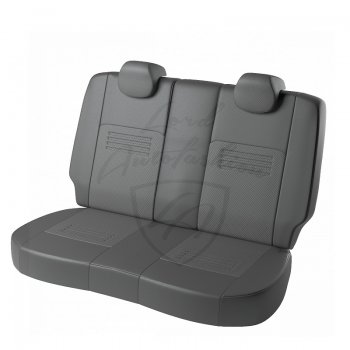 8 599 р. Чехлы для сидений Lord Autofashion Турин (экокожа)  Hyundai Accent  седан ТагАЗ (2001-2012) (Серый, вставка Серая). Увеличить фотографию 2