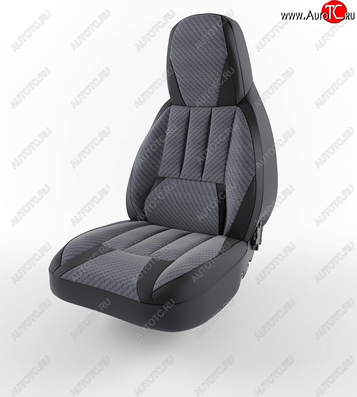 4 099 р. Чехлы для сидений Lord Autofashion Форсаж (экокожа)  Hyundai Accent  седан ТагАЗ (2001-2012) (Черный, вставка жаккард Зигзаг)