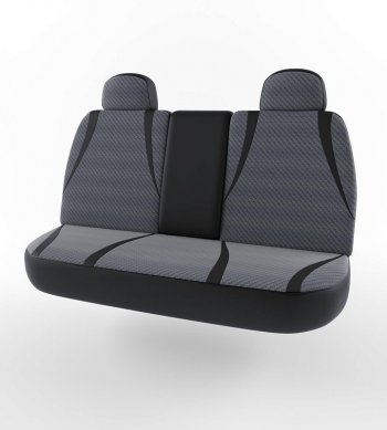 4 099 р. Чехлы для сидений Lord Autofashion Форсаж (экокожа)  Hyundai Accent  седан ТагАЗ (2001-2012) (Черный, вставка жаккард Зигзаг). Увеличить фотографию 2
