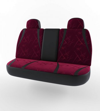 4 499 р. Чехлы для сидений Lord Autofashion Форсаж (экокожа)  Hyundai Accent  седан ТагАЗ (2001-2012) (Черный, вставка флок Красный кедр). Увеличить фотографию 2