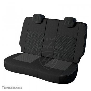 4 699 р. Чехлы для сидений Lord Autofashion Турин (жаккард)  Hyundai Accent  седан ТагАЗ (2001-2012) (Черный, вставка Мокка). Увеличить фотографию 2