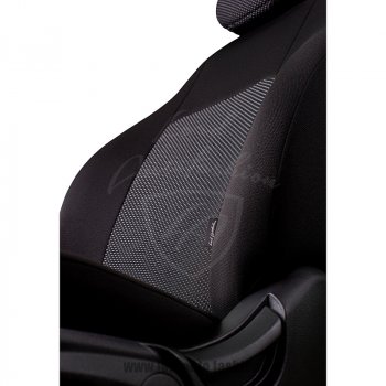 4 249 р. Чехлы для сидений Lord Autofashion Дублин (жаккард)  Hyundai Accent  седан ТагАЗ (2001-2012) (Черный, вставка Ёж Белый). Увеличить фотографию 3