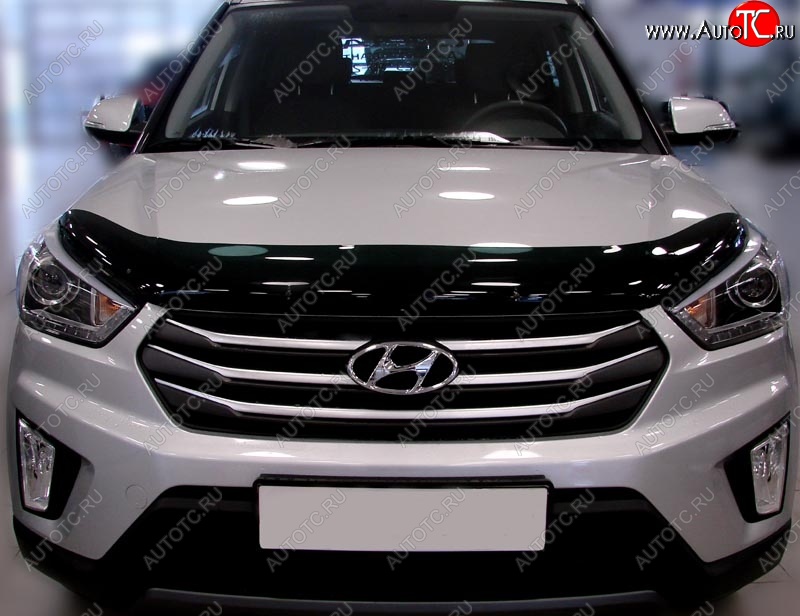 2 499 р. Дефлектор капота SIM Hyundai Creta GS дорестайлинг (2015-2019)