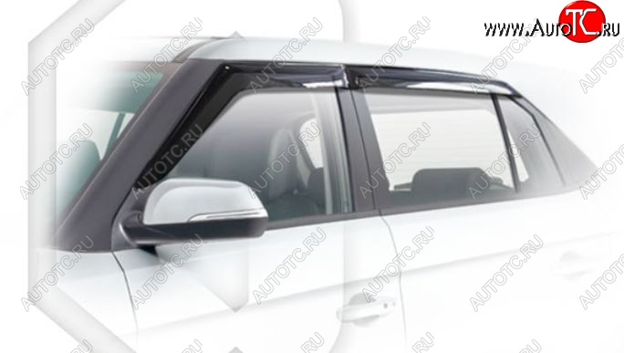 1 839 р. Дефлектора окон CA-Plastiс Hyundai Creta GS дорестайлинг (2015-2019) (Classic полупрозрачный)