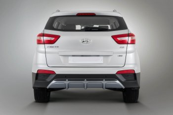 7 199 р. Накладка заднего бампера Xmug  Hyundai Creta  GS (2015-2021) (Неокрашенная). Увеличить фотографию 2