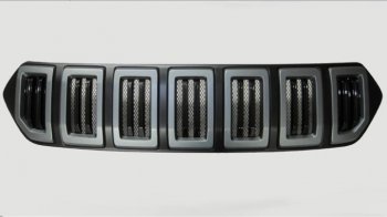 8 099 р. Решётка радиатора Next  Hyundai Creta  GS (2015-2021) (цвет: Чёрный матовый с серебристым выделением ноздрей). Увеличить фотографию 7