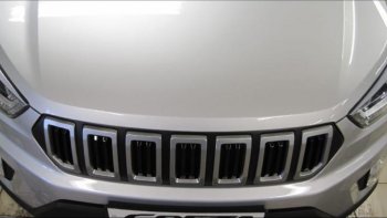 8 099 р. Решётка радиатора Next Hyundai Creta GS дорестайлинг (2015-2019) (цвет: Чёрный матовый с серебристым выделением ноздрей). Увеличить фотографию 5