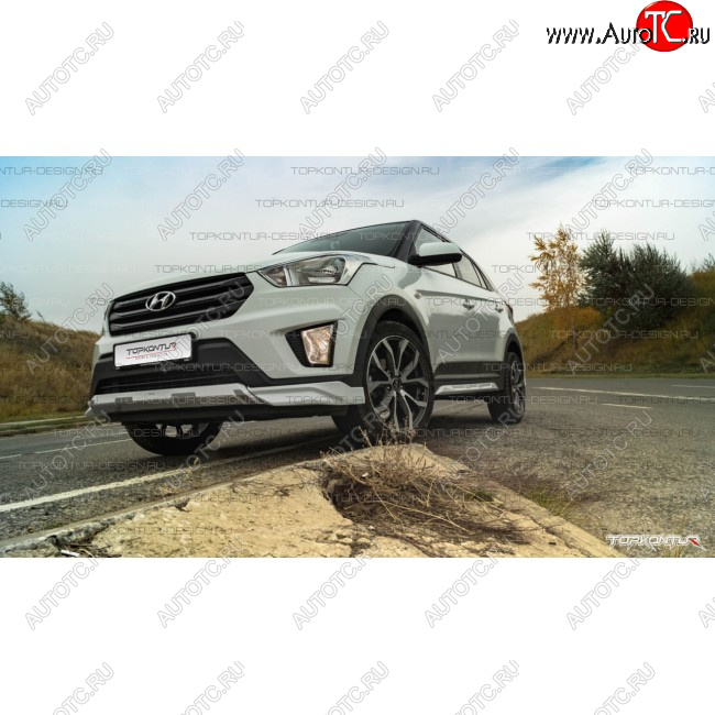 8 599 р. Накладка переднего бампера TopKontur Design Hyundai Creta GS рестайлинг (2019-2021) (Неокрашенная)