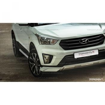 8 599 р. Накладка переднего бампера TopKontur Design Hyundai Creta GS рестайлинг (2019-2021) (Неокрашенная). Увеличить фотографию 2
