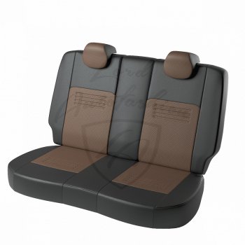 5 999 р. Чехлы для сидений (к-я Comfort) Lord Autofashion Турин (экокожа)  Hyundai Creta  GS (2015-2021) (Чёрный, вставка коричневая). Увеличить фотографию 4
