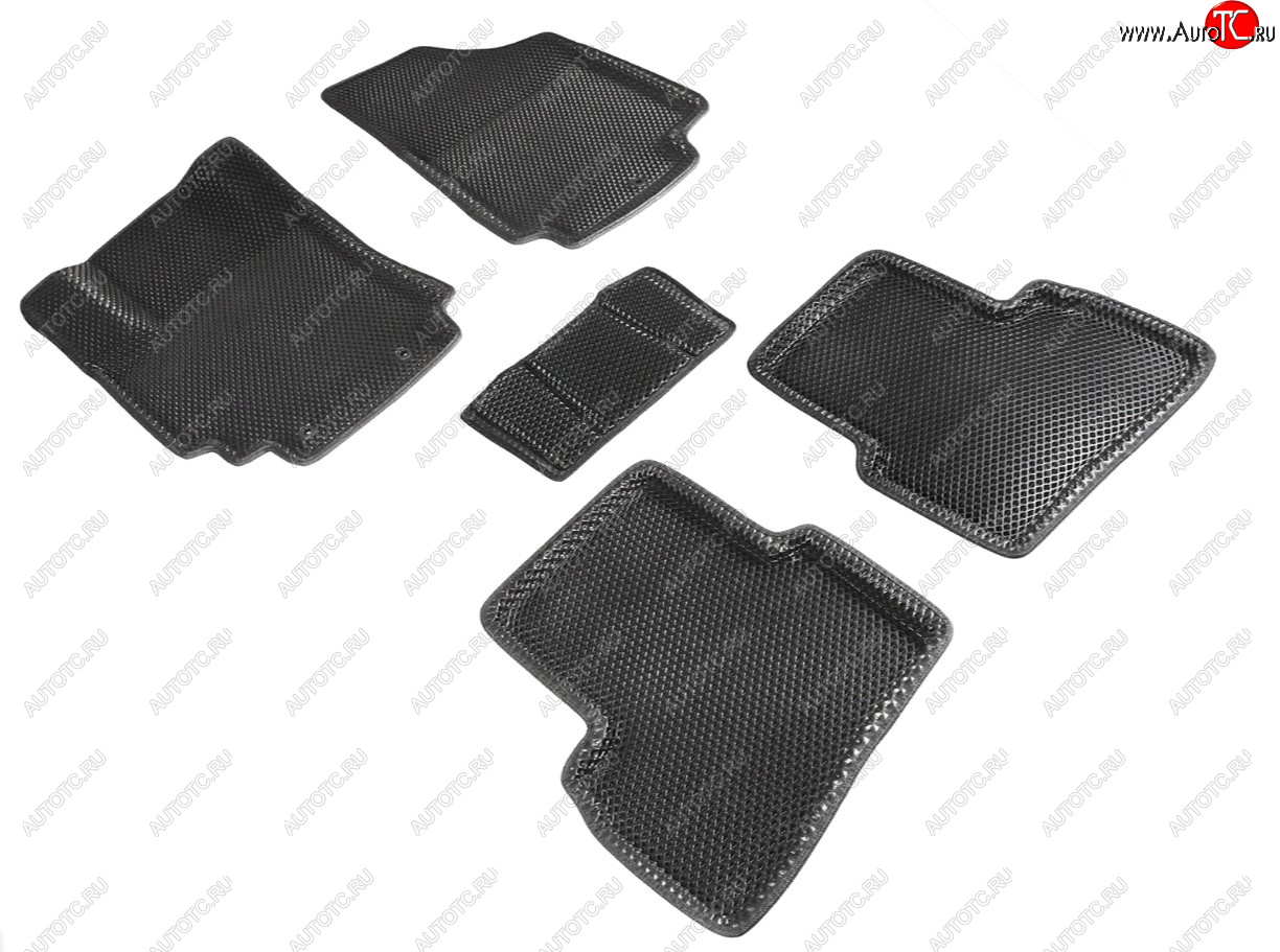 4 499 р. Коврики в салон EVA 3D РОМБ (полимер)  Hyundai Creta  GS (2015-2021) (Черный, кант черный)