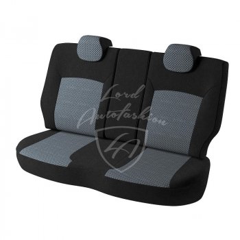 5 299 р. Чехлы для сидений Lord Autofashion Дублин (жаккард, спинка 60/40, 2 Г-образных подголовника)  Hyundai Creta  GS (2015-2021) (Черный, вставка Стежок серый). Увеличить фотографию 2