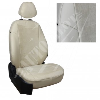 13 449 р. Чехлы сидений AUTOPILOT Алькантара (60/40)  Hyundai Creta  GS (2015-2021) (Бежевый + Бежевый). Увеличить фотографию 1