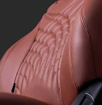17 799 р. Чехлы для сидений Lord Autofashion Байрон ЖУК (экокожа, спинка 60/40 2 Г-образных подголовника)  Hyundai Creta  GS (2015-2021) (Коричневый, вставка коричневая). Увеличить фотографию 2
