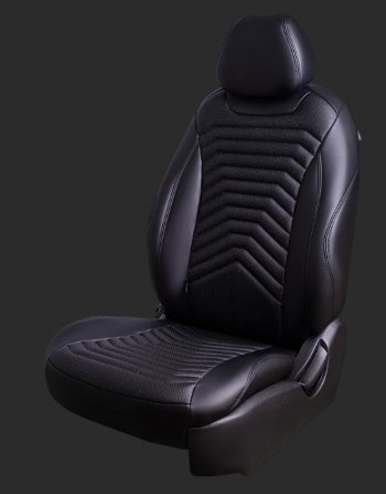 Чехлы для сидений Lord Autofashion Байрон ПРЕЗИДЕНТ (экокожа, спинка 60/40, 2 Г-образных подголовника) Hyundai (Хюндаи) Creta (Крета)  GS (2015-2021) GS дорестайлинг, рестайлинг