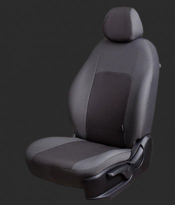 6 649 р. Чехлы для сидений Lord Autofashion Дублин (жаккард, спинка 60/40, 2 Г-образных подголовника)  Hyundai Creta  GS (2015-2021) (Серый, вставка Сеул Серый). Увеличить фотографию 1