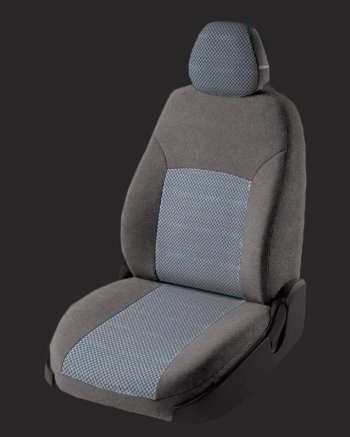 4 999 р. Чехлы для сидений Lord Autofashion Дублин (жаккард, спинка 60/40, 2 Г-образных подголовника)  Hyundai Creta  GS (2015-2021) (Серый, вставка Стежок Серый). Увеличить фотографию 1